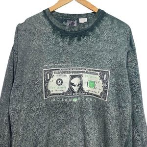 Vintage Y2K Alien Eight Streetwear / Skate Longsleeve Tie-dye Graphic T-shirt